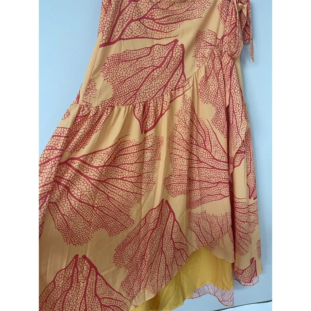Anthropologie Hutch Skirt Wrap Maxi Orange Floral Preppy Vacay Boho Size XL NWT